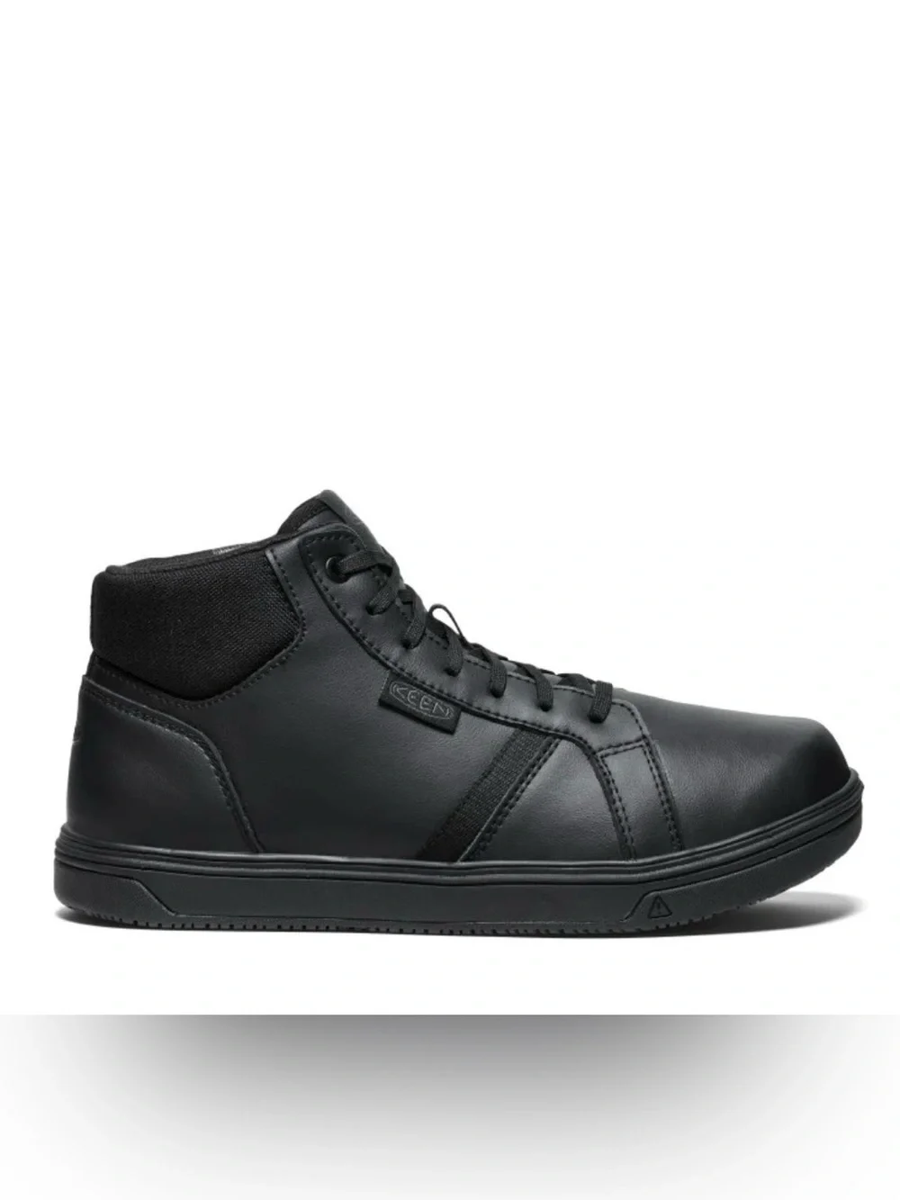 Keen Men's PTC Kenton Mid Work Shoe (Soft Toe) Black Leather Work Boots Size 8